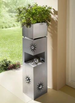 Pflanzsäule Sol Aus Rostfreiem Edelstahl