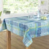 Pflegeleichte Tischdecke Aus 100% Baumwolle -Qualitätshausladen pflegeleichte tischdecke aus 100 baumwolle farbe blau groesse 110