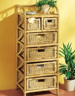 Rattan Regal -Qualitätshausladen rattan regal farbe honig 2