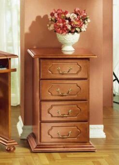 Roll-Kommode Mit Echtholzfurnier