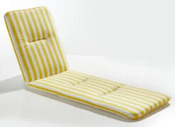 Rollliegen-Auflage Mit Bezug Aus 100% Baumwolle -Qualitätshausladen rollliegen auflage mit bezug aus 100 baumwolle farbe gelb weiss