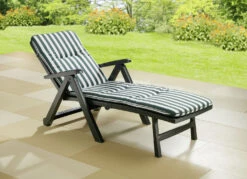 Rollliegen-Auflage Mit Bezug Aus 100% Baumwolle -Qualitätshausladen rollliegen auflage mit bezug aus 100 baumwolle farbe gruen weiss 1