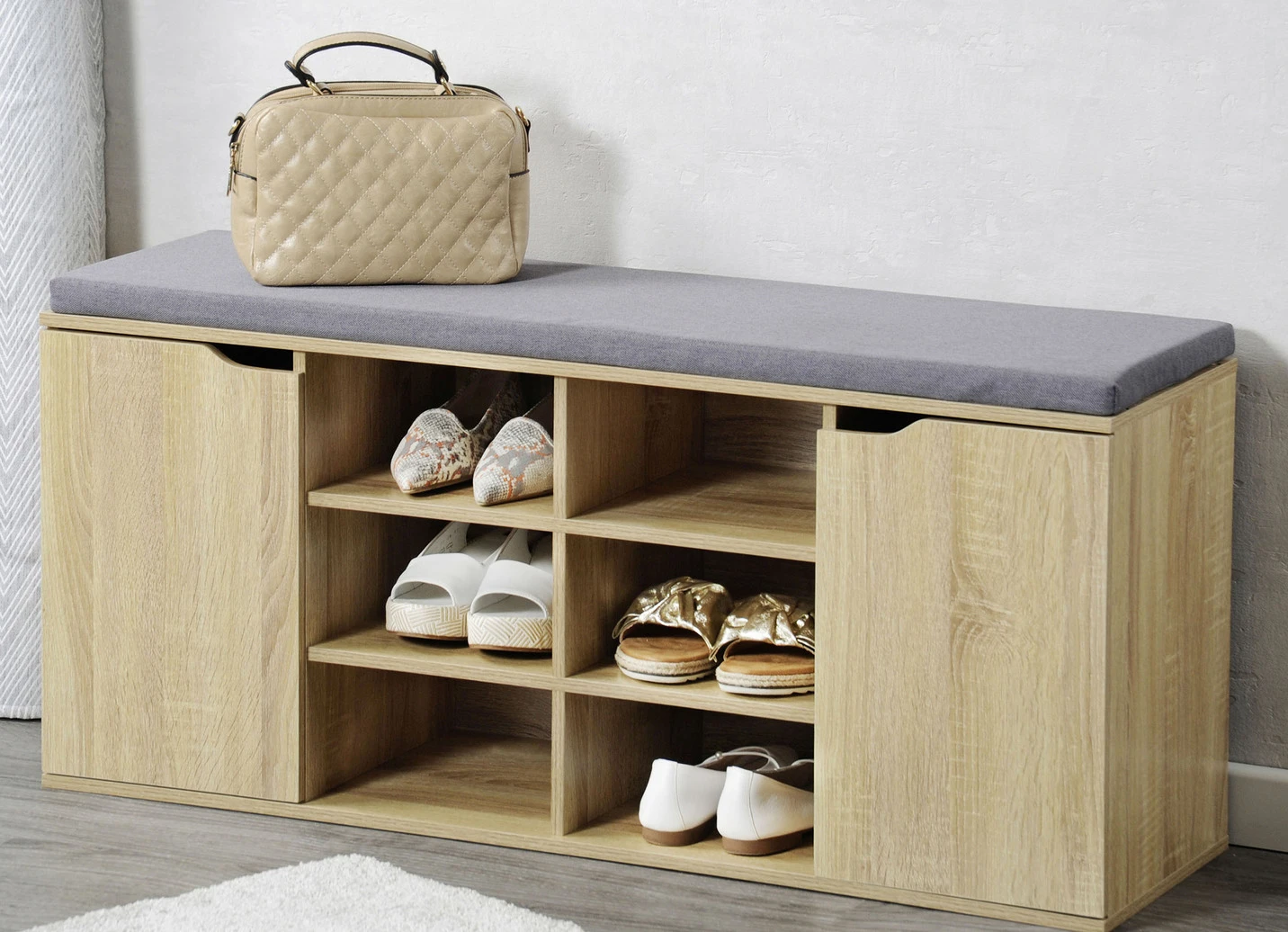 Schuhbank Mit Sitzkissen 4 Schuhbank Mit Sitzkissen – Bild 2