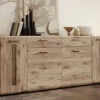 Sideboard Mit 4 Türen -Qualitätshausladen sideboard mit 4 tueren farbe eiche natur haveleiche cognac