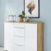 Sideboard Mit Glasfronten Und Softclose -Qualitätshausladen sideboard mit glasfronten und softclose farbe weiss eiche