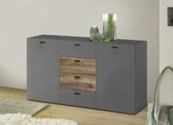 Sideboard Mit Schubladen -Qualitätshausladen sideboard mit schubladen farbe grau eiche