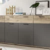 Sideboard, Türen Mit Softclose -Qualitätshausladen sideboard tueren mit softclose farbe eiche grau