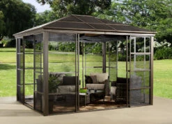 SOJAG Aluminium Pavillon Castel In Edlem Bronzeton