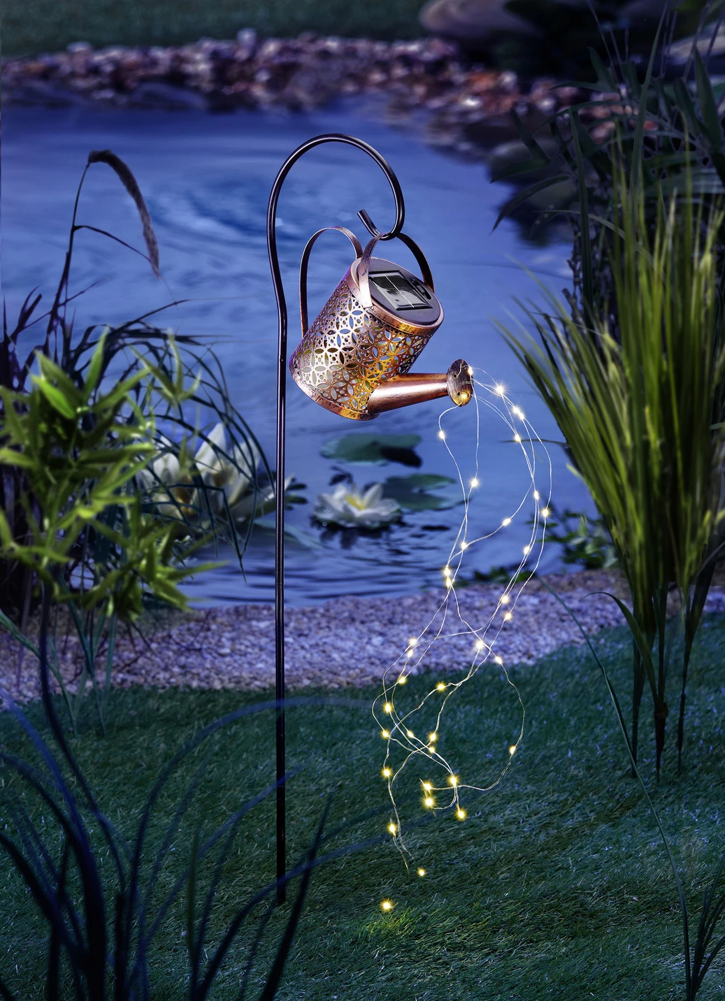 Solar Gießkanne Mit 36 LED Lichterkette 3 Solar Gießkanne Mit 36 LED Lichterkette