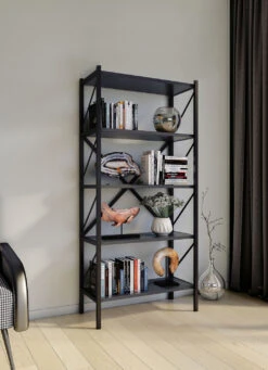 Standregal Mit Rahmen Aus Metall -Qualitätshausladen standregal mit rahmen aus metall farbe anthrazit 1