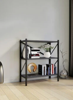 Standregal Mit Rahmen Aus Metall -Qualitätshausladen standregal mit rahmen aus metall farbe anthrazit 2