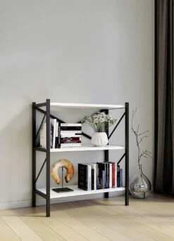 Standregal Mit Rahmen Aus Metall -Qualitätshausladen standregal mit rahmen aus metall farbe weiss 2