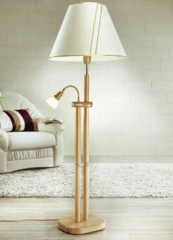 Stehleuchte Mit Leselampe -Qualitätshausladen stehleuchte mit leselampe farbe buche