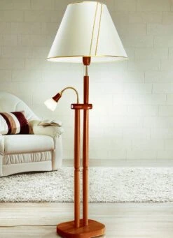Stehleuchte Mit Leselampe -Qualitätshausladen stehleuchte mit leselampe farbe kirschbaum
