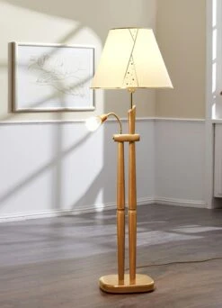 Stehleuchte Mit Stoffschirm -Qualitätshausladen stehleuchte mit stoffschirm farbe buche 1