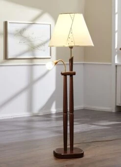 Stehleuchte Mit Stoffschirm -Qualitätshausladen stehleuchte mit stoffschirm farbe nussbaum