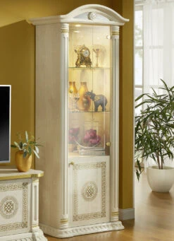 Stilvolle Möbel Mit Hochglanzlackierter Kunststoffoberfläche -Qualitätshausladen stilvolle moebel mit hochglanzlackierter kunststoffoberflaeche farbe beige gold 3