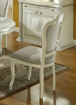 Stilvolle Stühle Mit Hochglanzlackierter Kunststoffoberfläche -Qualitätshausladen stilvolle stuehle mit hochglanzlackierter kunststoffoberflaeche farbe weiss silber grau 1