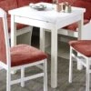 Stilvoller Esstisch Mit Pflegeleichter Melamin-Oberfläche -Qualitätshausladen stilvoller esstisch mit pflegeleichter melamin oberflaeche farbe weiss
