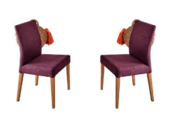 Stühle, 2er-Set, Aus Massivem, Naturbelassenem Eichenholz