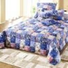 Tagesdecken Und Kissenbezüge In Patchwork-Optik Aus Baumwolle -Qualitätshausladen tagesdecken und kissenbezuege in patchwork optik aus baumwolle farbe blau groesse 920