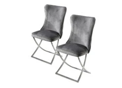 Trendige Esszimmer-Stühle, 2er-Set -Qualitätshausladen trendige esszimmer stuehle 2er set farbe grau