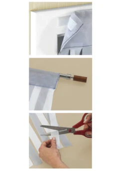 Türvorhang Aus Polyesterbändern -Qualitätshausladen tuervorhang aus polyesterbaendern farbe grau weiss 1