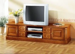 TV-Longboard Mit Goldfarbenen Metallgriffen -Qualitätshausladen tv longboard mit goldfarbenen metallgriffen farbe kirschbaum 1