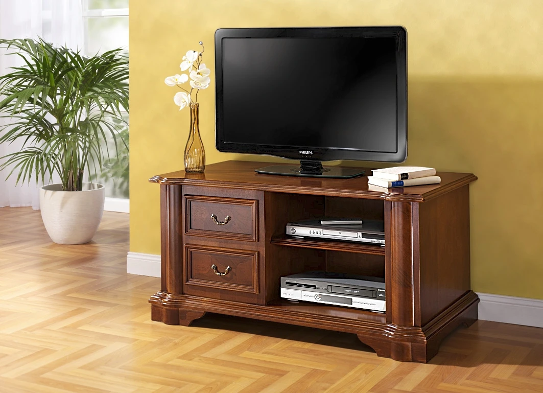 TV-Phono-Kommode Mit Echtem Wurzelholzfurnier 4 TV-Phono-Kommode Mit Echtem Wurzelholzfurnier – Bild 2