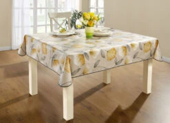 Wachstuch-Tischdecke Mit Ginkgo-Motiven