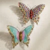 Wanddeko Schmetterling Aus Metall, 2er Set -Qualitätshausladen wanddeko schmetterling aus metall 2er set farbe bunt