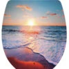 WC-Sitz Mit Eindrucksvollem Motiv Sonnenuntergang Am Meer -Qualitätshausladen wc sitz mit eindrucksvollem motiv sonnenuntergang am meer farbe bunt