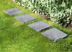 Weg-Platten, 4er-Set, Aus Wetterfestem Kunststoff