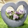 Wetterfeste Pflanzschale In Herzform -Qualitätshausladen wetterfeste pflanzschale in herzform farbe grau