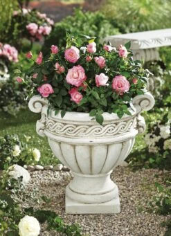 Wetterfestes Pflanzgefäß Mit Integriertem Wasserablauf